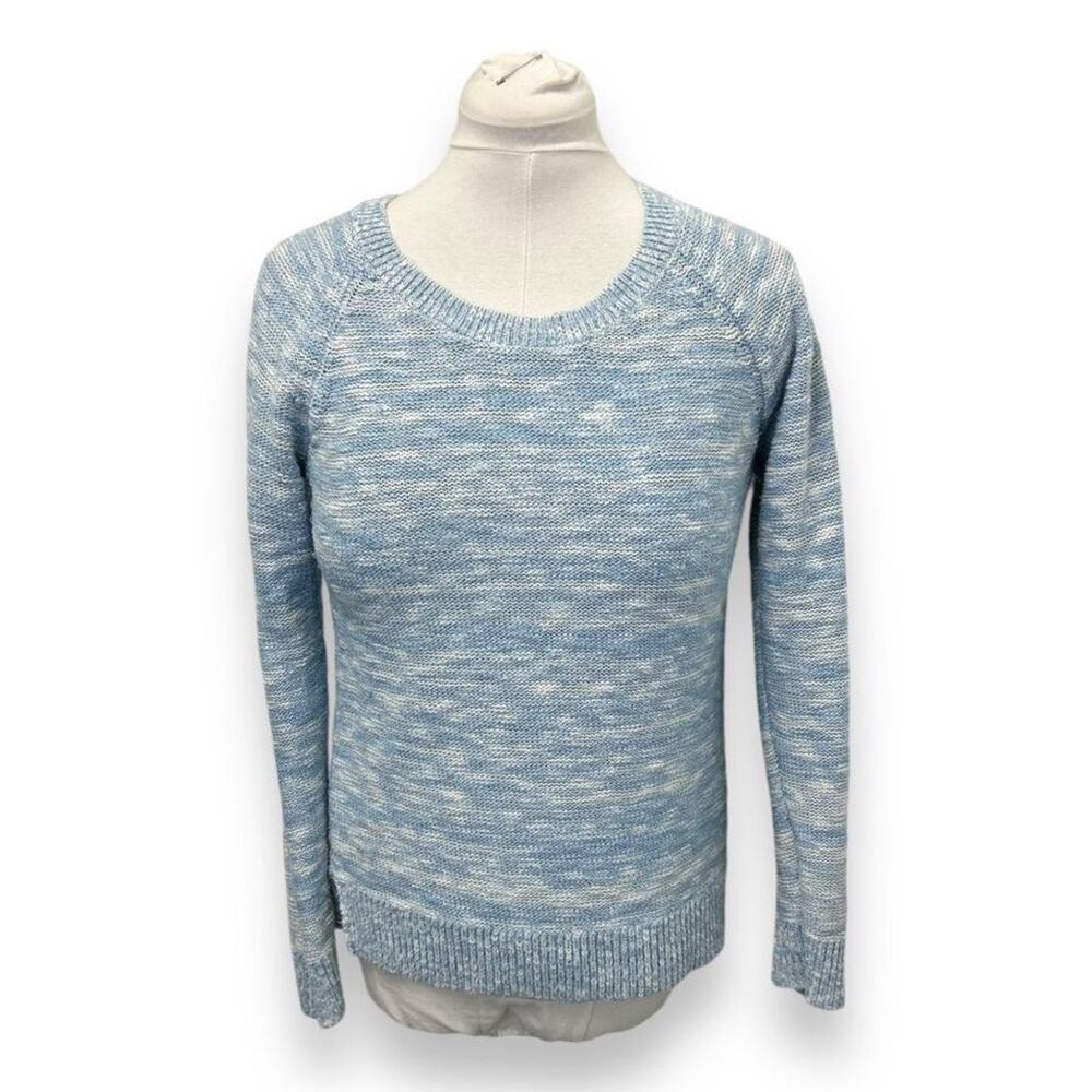 Old Navy Womens Marled Slub Pullover Sweater Ice Cap Size L